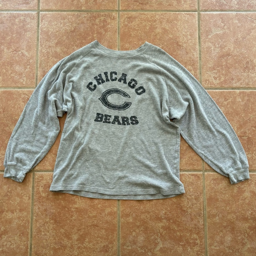 Vintage Chicago Bears Thermal Long Sleeve Pullover Medium